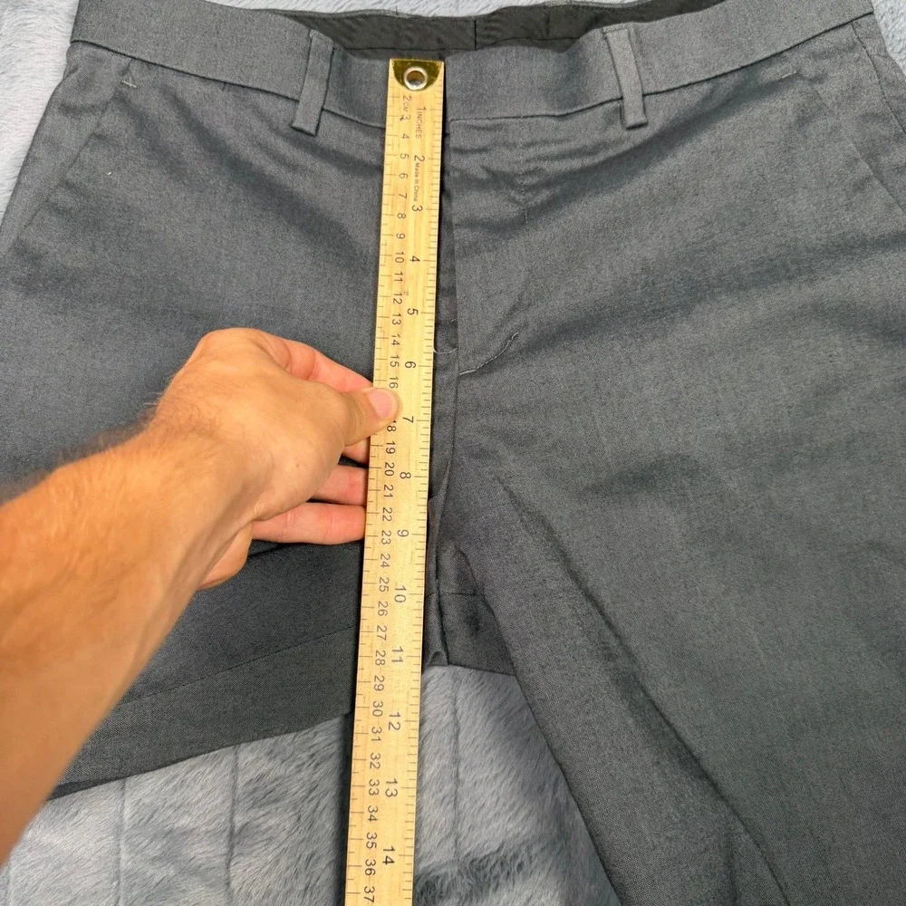 Express Slim Fit Dress Pants Mens 29x30 Charcoal Gray Stretch Wool Blend Trouser